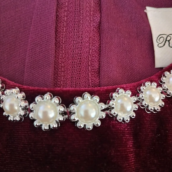 Rare Editions Girl's Holiday Dress With Sash And Cap Sleeves Size 6 - Picture 4 of 12